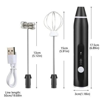 2 In 1 Coffee Egg Beater Rechargeable