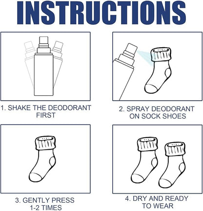 FusionGadgetspk foot deodorant odor spray bottle with spray nozzle, designed to eliminate foot odor and keep feet fresh.